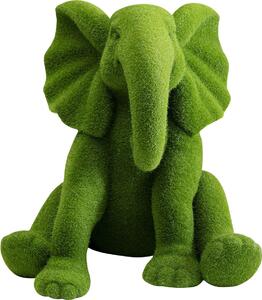 Figurina decorativa Elephant Flock Verde 18 cm