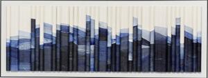 Tablou cu rama Shadow Skyline Albastru 160x60 cm