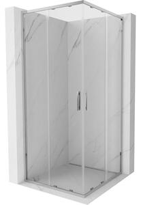 Mexen Exo cabină de duș pătrată, culisantă 70 x 70 cm, transparentă, crom - 8111-070-070-01-00