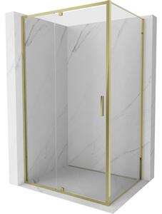 Mexen Exo cabină de duș batantă 150 x 100 cm, transparentă, auriu - 819-150-100-50-00