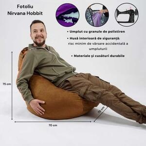 Fotoliu Nirvana Hobbit Pufrelax, Material Textil - Urban Mystique