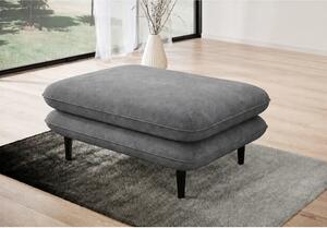 Taburet SOLANO, stofa catifelata gri - Riviera 91, 108x74x45 cm
