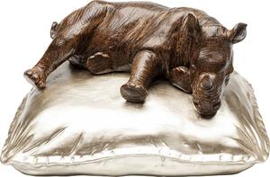 Figurina decorativa Sleeping Rhino 37 cm
