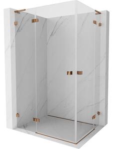 Mexen Lunar L Duo cabină de duș cu ușă batantă stânga 110 x 80 cm, transparent, aur roz - 834L-110L-080P-60-00