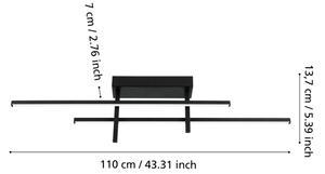 Eglo 901884 - Plafonieră LED TREPILIANO LED/20W/230V, negru