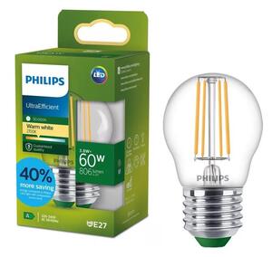 Bec LED Philips ULTRAEFFICIENT VINTAGE P45 E27/3,8W/230V 2700K