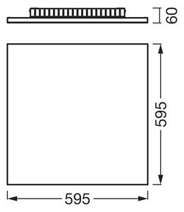 Osram - Panou LED aplicat PLANON, 40W, 230V, 3000K, 60x60 cm, alb