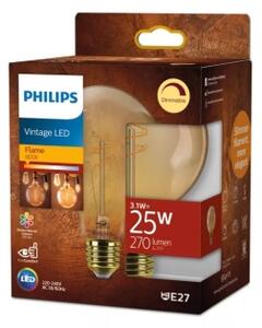 Bec LED reglabil Vintage Philips G95 E27/3,1W/230V 1800K