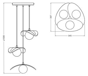 Osram - Lustră suspendată pe cablu DECOR PEARL, 3x G9/5W/230V, bej