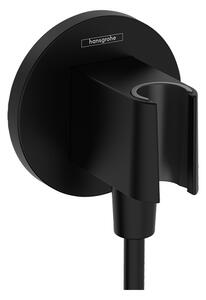 Racord de dus, Hansgrohe, FixFit S, cu suport pentru para, negru mat