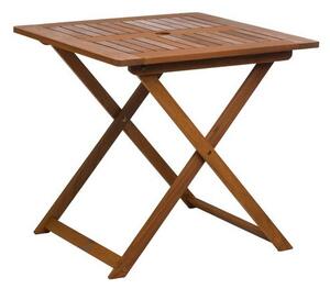 Set masa cu 4 scaune pliabile cu brate Hamburg, lemn, patrata 75x75x72,5 cm