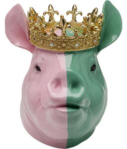 Figurina decorativa Crowned Pig 28 cm