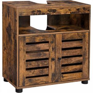 Șifonier sub chiuvetă pentru baie, rustic maro 60x30x63cm