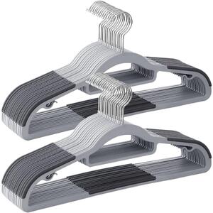 Umerașe din plastic 30 buc, antiderapante, gri