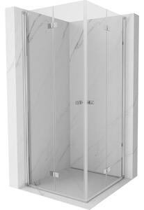 Cabină de duș pliabilă Mexen Mist-F Duo 85 x 85 cm, sticlă transparentă, profil cromat, 8A6-085L-085P-01-00