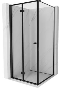 Mexen Mist-F cabină de duș pliabilă stânga 90 x 90 cm, cadru negru, negru - 8A6T-090-090-70-70-L