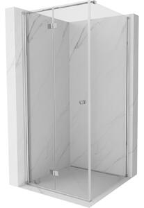 Cabină de duș pliabilă Mexen Mist-F T cu 1 canat, stânga, 100 x 100 cm, sticlă transparentă, profil cromat, 8A6T-100-100-01-00-L
