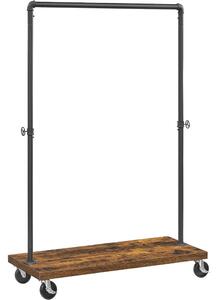 Suport pentru haine pe roti, negru 160x104x40 cm