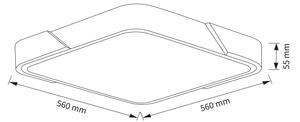 Brilagi - Lampă LED dimabilă PILANA LED/60W/230V stejar/negru 56x56 cm + telecomandă