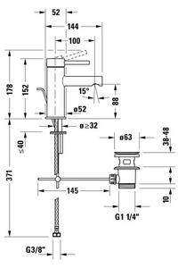 Duravit Circle baterie lavoar stativ crom CE1010001010