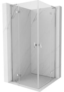 Cabină de duș Mexen Mist-H L Duo cu 2 aripi 110 x 110 cm, sticlă transparentă, profil cromat, 8A5L-110L-110P-01-00