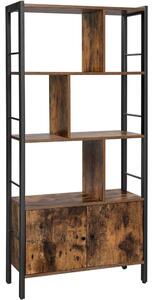 Raft cu separatoare, raft depozitare, maro rustic 154x74x30cm