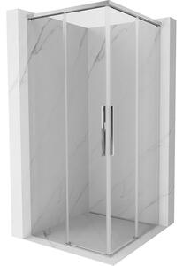 Cabină de duș glisantă Mexen Rox, Duo 80 x 80 cm, sticlă transparentă, profil cromat, 8C2D-080-080-01-00