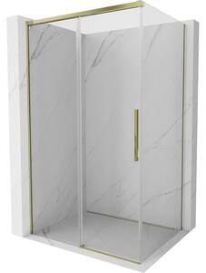 Mexen Rox cabina de duș glisantă 150 x 90 cm, transparentă, aurie - 8C2-150-090-50-00