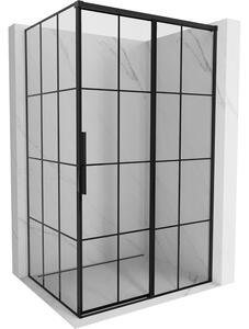Mexen Rox cabina de duș glisantă dreaptă 155 x 70 cm, grilaj negru, negru - 8C2-155-070-70-77-P