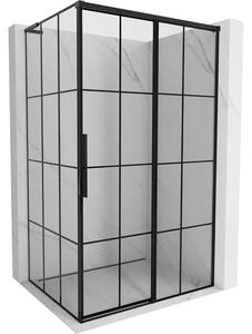 Mexen Rox L cabină de duș cu uși glisante dreapta 90 x 75 cm, grilaj negru, negru - 8C2L-090-075-70-77-P