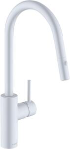 Kludi E-Go Voice baterie bucătărie pe picior alb 423005377