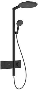 Hansgrohe Raindance Alive S set de duș perete cu termostat cu duș de ploaie negru 24582670