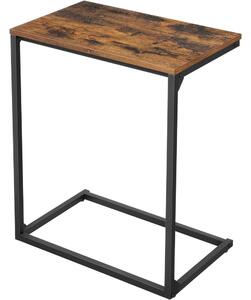 Măsuță depozitare cu cadru metalic, maro rustic 55x35x66cm