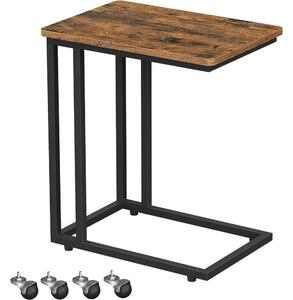 Măsuță depozitare cu cadru metalic, maro rustic 50x35x60cm