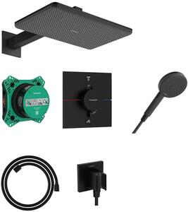Hansgrohe Raindance Alive Q set de duș ascuns cu termostat cu duș de ploaie negru 24620670