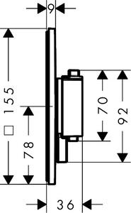 Hansgrohe Ecostat Comfort Q baterie de duș ascuns cu termostat || 33712340