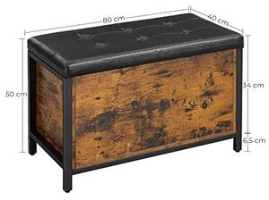 Cutie de depozitare, maro rustic 80x40x50cm