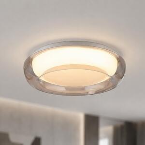 Searchlight Plafonieră LED Jude Flush, chihlimbar, Ø 30 cm, CCT, reglabil, Maro / Rugină, Camera de zi / sufragerie, Metal