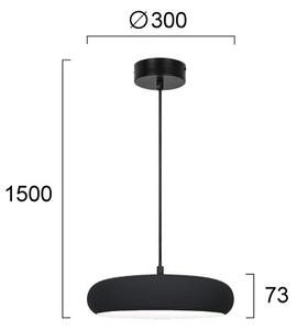 Lustră LED pe cablu LOGAN LED/11W/230V neagră