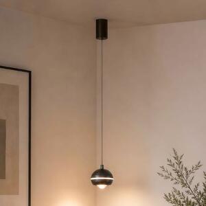 Searchlight Lampă suspendată LED Meteor, 1 bec, nichel negru, metal, CCT, reglabil, Gri, Camera de zi / sufragerie, Metal, Modern