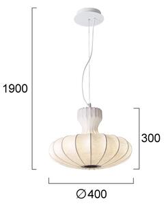 Candelabru LED suspendat pe cablu BOLA LED/11W/230V + 1xE27/5W CRI 90 alb