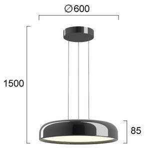 Lustră LED pe cablu ALENSA LED/60W/230V CRI 94 neagră