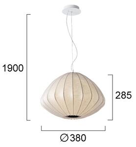 Lustră LED suspendată pe cablu BOLA LED/11W/230V + 1xE27/5W, crem