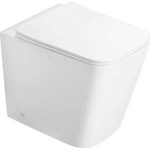 Mexen Cube vas de toaletă stativă Rimless cu capac slim cu cădere lentă, duroplast, alb lucios - 32924000