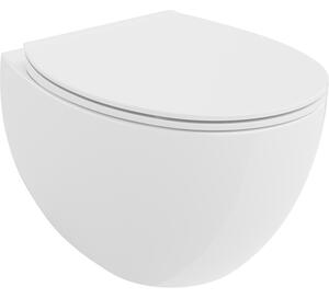Mexen Egg vas wc Rimless cu capac cu închidere lentă slim, duroplast, alb lucios - 30245000