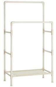 Cuier pentru haine cu două umerase, alb 88x44x154cm