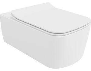 Mexen York vas de toaletă Rimless cu capac slim cu închidere lentă, duroplast, alb lucios - 30114000