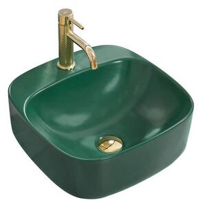 Lavoar Luiza Mini verde mat ceramica sanitara – 42,5 cm
