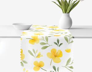 Goldea napron de masă teflonat - flori primula de seară 35x120 cm