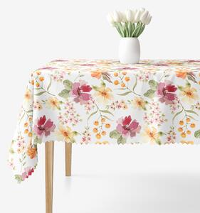 Goldea față de masă teflonată - flori de hibiscus 120 x 120 cm